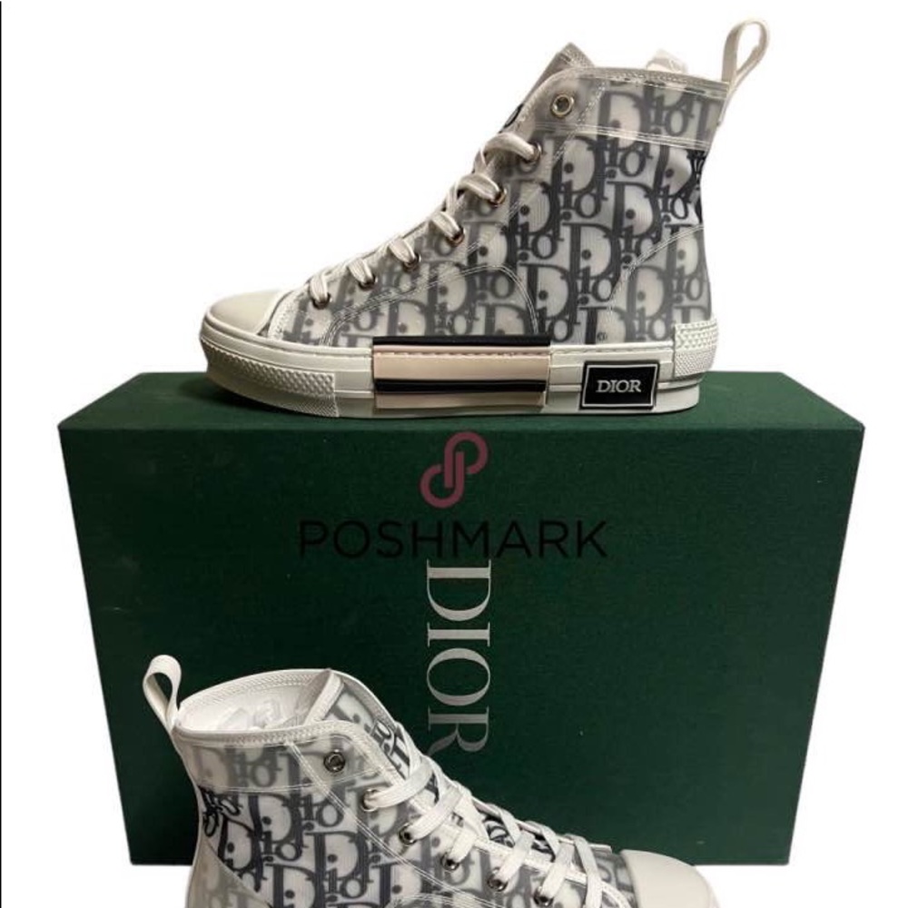 Christian Dior B23 High Monogram Sneakers 38 White